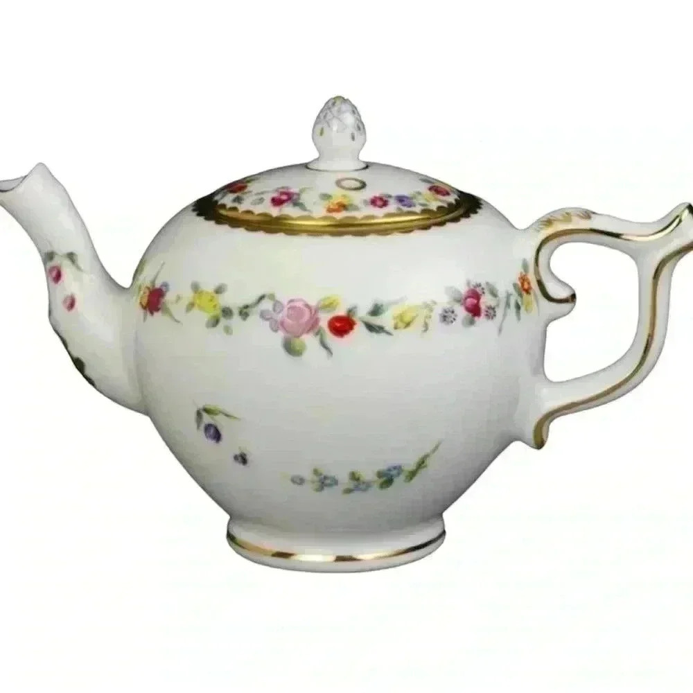 Vintage Chelsea-Derby Miniature Teapot and Cover 1985 (made) Franklin Mint
